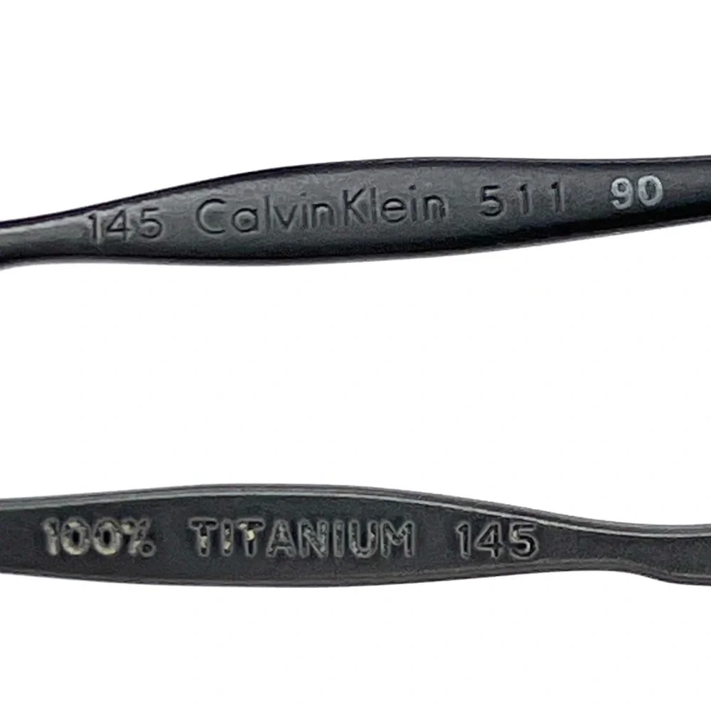 Calvin Klein Vintage Titanium Frames Prescription Ready Eyeglasses Graphite 90s